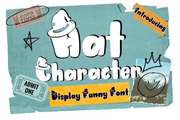 Hat Character: The Quirky Display Font for Handmade Creators