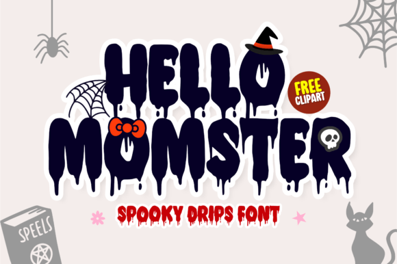 Hello Momster: The Bold Display Font for Spooky Brand Identity