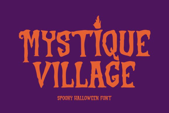 Mystique Village: A Spooky Display Font for Creative Projects