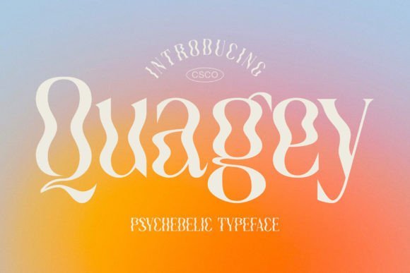 Quagey: The Psychedelic Display Typeface for Bold Creations