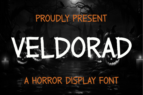 Veldorad: A Spooky Display Font for Halloween Branding